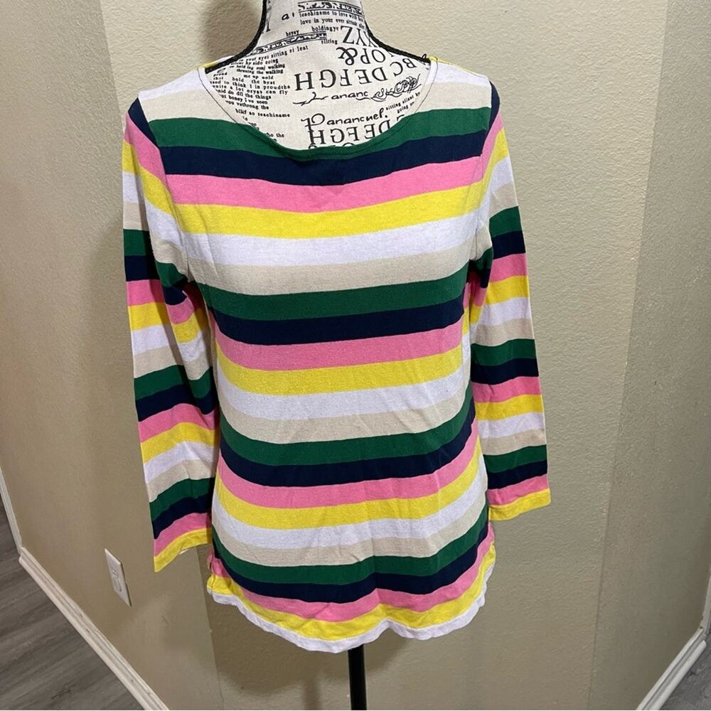 J Crew multi color‎ stripe top size small
